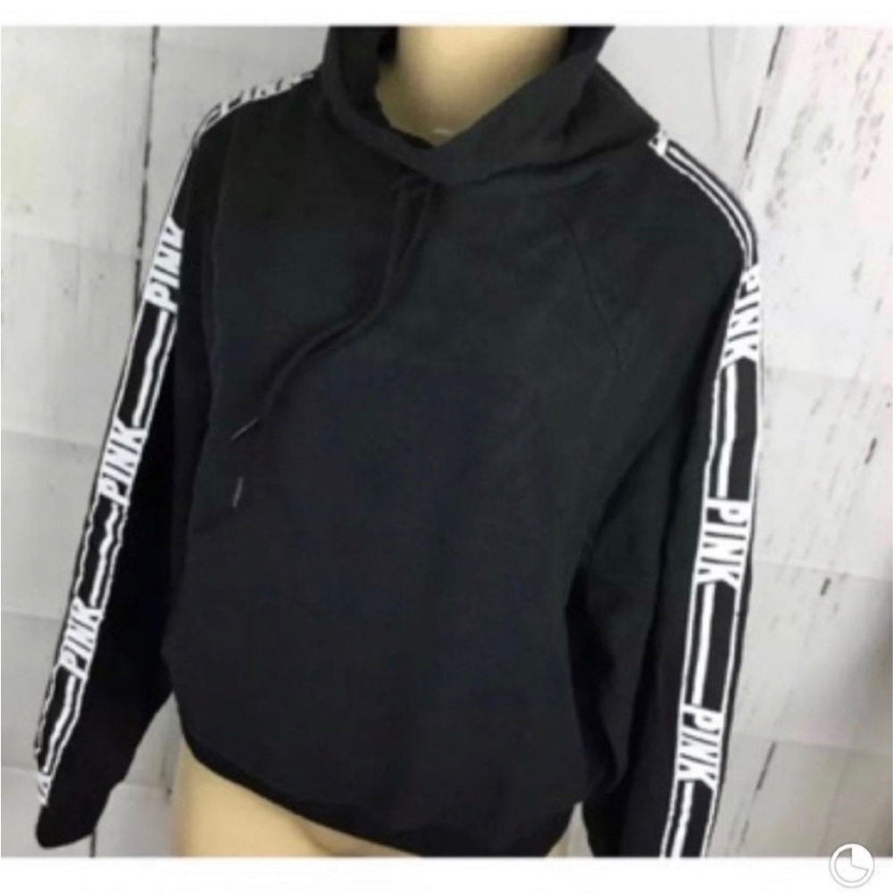 New VS Pink Cozy Cowl Neck pullover XS black sweatshirt